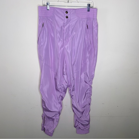 NWT Forever 21 Size 0X Lilac Windbreaker Jogger Pants with Zippers at Ankles - Picture 1 of 10